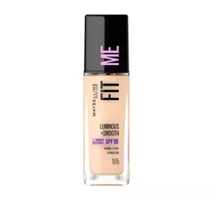 MAYBELLINE FIT ME LUMINOUS + SMOOTH ТОНАЛЬНОЕ СРЕДСТВО 105 NATURAL IVORY 30МЛ