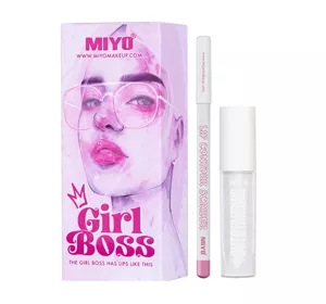 MIYO X OLUCZKA GIRL BOSS НАБОР КОСМЕТИКИ ДЛЯ ГУБ БЛЕСК + КАРАНДАШ