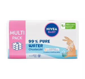 NIVEA BABY 99% PURE WATER ВЛАЖНЫЕ САЛФЕТКИ БИОРАЗЛАГАЕМЫЕ MULTI PACK 3 x 57 ШТ