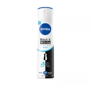 NIVEA BLACK&WHITE INVISIBLE PURE АНТИПЕРСПИРАНТ-СПРЕЙ ЖЕНЩИН 150МЛ