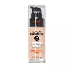 REVLON COLORSTAY ТОНАЛЬНОЕ СРЕДСТВО С ВИТАМИНОМ E ДЛЯ ЖИРНОЙ КОЖИ 110 IVORY 30МЛ