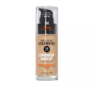 REVLON COLORSTAY ТОНАЛЬНОЕ СРЕДСТВО С ВИТАМИНОМ E ДЛЯ ЖИРНОЙ КОЖИ 180 SAND BEIGE 30МЛ