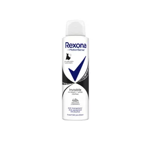 REXONA INVISIBLE ON BLACK + WHITE АНТИПЕРСПИРАНТ-АЭРОЗОЛЬ ДЛЯ ЖЕНЩИН 150МЛ