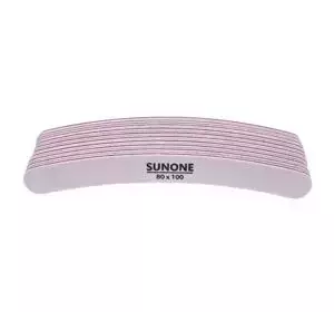 SUNONE ПИЛКА ДЛЯ НОГТЕЙ БАНАН 80/100 10 ШТ