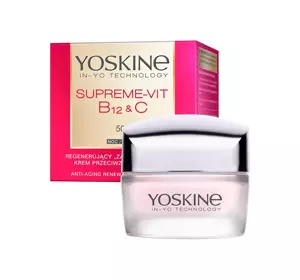 YOSKINE SUPREME-VIT B12 + C РЕГЕНЕРИРУЮЩИЙ НОЧНОЙ КРЕМ ПРОТИВ МОРЩИН 50+ 50 МЛ