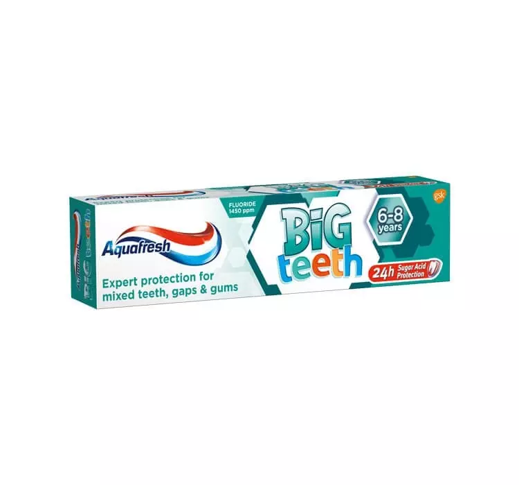 Aquafresh Big Teeth 6 8 Let Zubnaya Pasta Dlya Detej 50 Ml Ezebra Com Ua