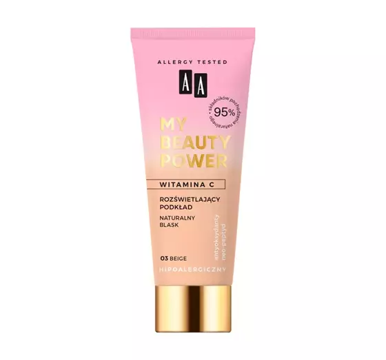 AA MY BEAUTY POWER ОСВЕТЛЯЮЩЕЕ ТОНАЛЬНОЕ СРЕДСТВО ДЛЯ ЛИЦА 03 BEIGE 30МЛ