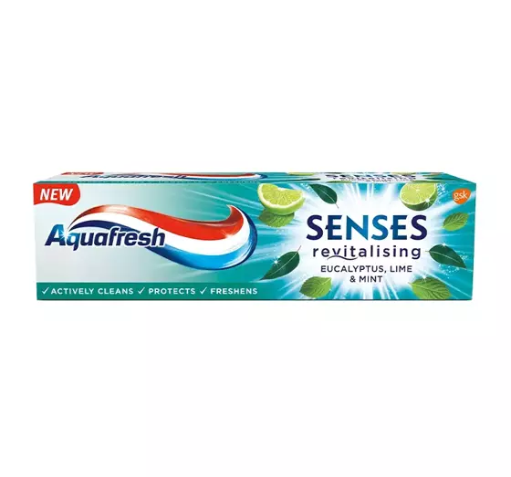 AQUAFRESH SENSES EUKALIPTUS LIME MINT ЗУБНАЯ ПАСТА 75МЛ