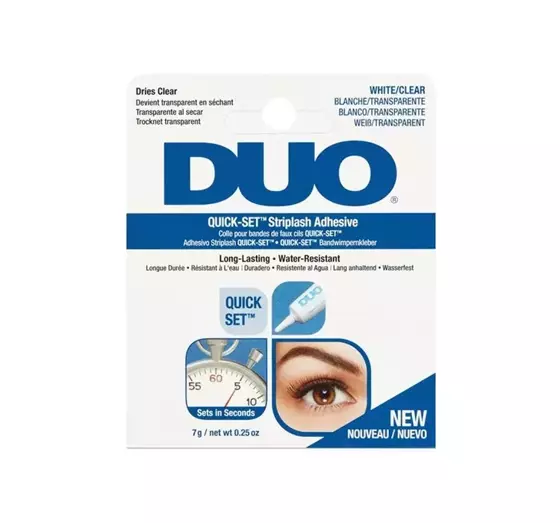 ARDELL DUO QUICK SET КЛЕЙ ДЛЯ ИСКУСТВЕННЫХ РЕСНИЦ WHITE CLEAR 7Г