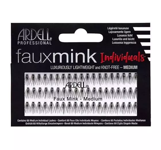 ARDELL FAUX MINK INDIVIDUALS ИСКУССТВЕННЫЕ РЕСНИЦЫ В ПУЧКАХ MEDIUM 60 ШТУК