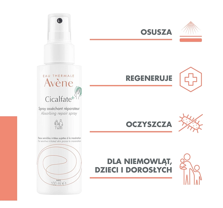 AVENE CICALFATE+ РЕГЕНЕРИРУЮЩИЙ СПРЕЙ ДЛЯ ВСЕЙ СЕМЬИ 100МЛ 