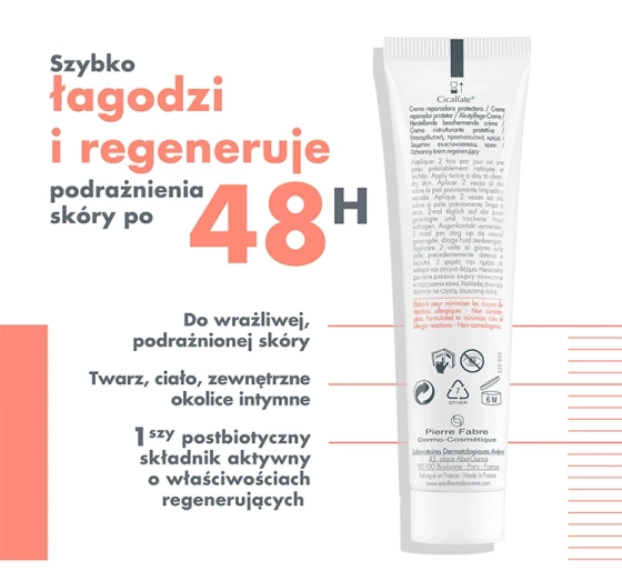 AVENE CICALFATE + ЗАЩИТНЫЙ РЕГЕНЕРИРУЮЩИЙ КРЕМ 40МЛ