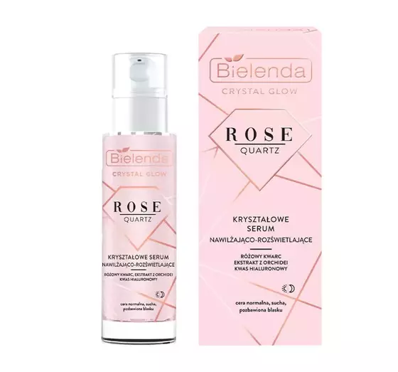 BIELENDA CRYSTAL GLOW ROSE QUARTZ УВЛАЖНЯЮЩЕ-ОСВЕТЛЯЮЩАЯ СЫВОРОТКА 30МЛ