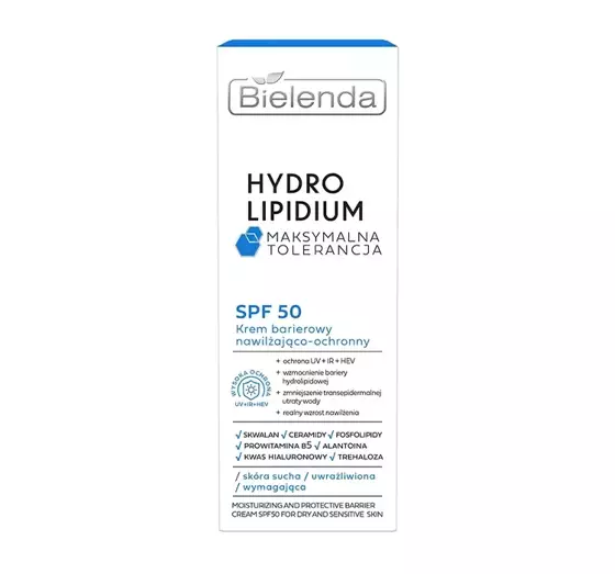 BIELENDA HYDRO LIPIDIUM УВЛАЖНЯЮЩИЙ И ЗАЩИТНЫЙ КРЕМ ДЛЯ ЛИЦА SPF50 30МЛ