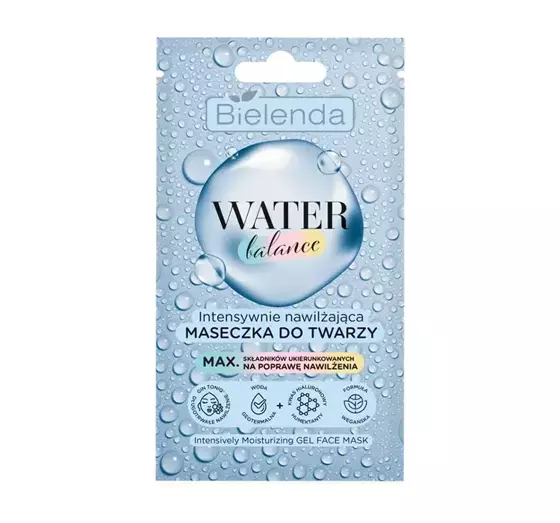 BIELENDA WATER BALANCE ИНТЕНСИВНО УВЛАЖНЯЮЩАЯ МАСКА ДЛЯ ЛИЦА 7МЛ