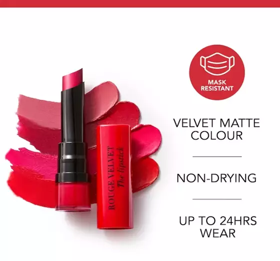 BOURJOIS ROUGE VELVET LIPSTICK МАТОВАЯ ПОМАДА 02