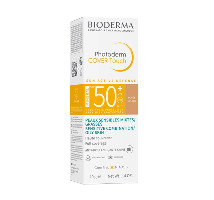 Bioderma Cover Touch Mineral кроющее минеральное средство с фильтром SPF50+ Golden 40г