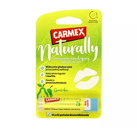 CARMEX NATURALLY УВЛАЖНЯЮЩИЙ БАЛЬЗАМ ДЛЯ ГУБ ГРУША 4,25Г