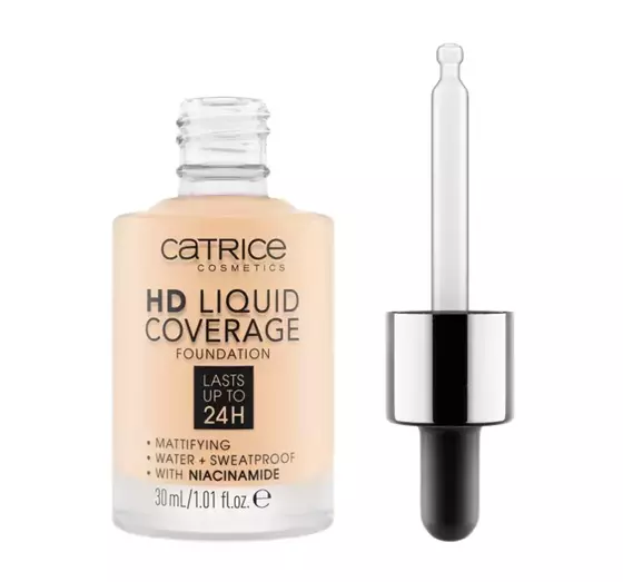 CATRICE HD LIQUID ЖИДКИЙ МАСКИРУЮЩИЙ ТОНАЛЬНЫЙ КРЕМ  002 PORCELAIN BEIGE 30МЛ