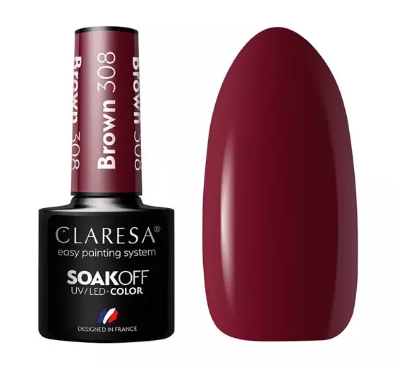 CLARESA SOAK OFF ГЕЛЬ-ЛАК BROWN 308 5Г