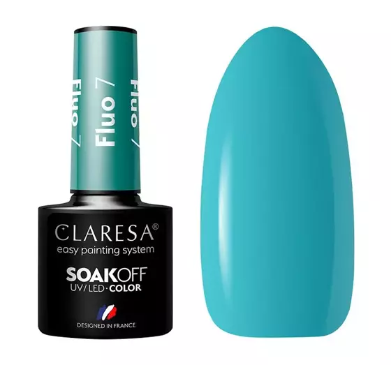 CLARESA SOAK OFF ГЕЛЬ-ЛАК FLUO 7 5МЛ