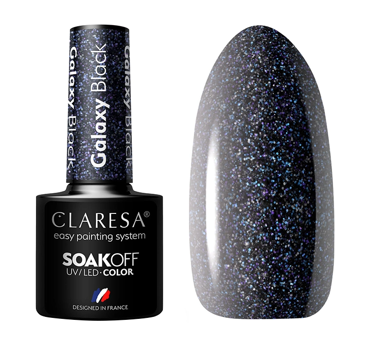 CLARESA SOAK OFF ГЕЛЬ-ЛАК GALAXY BLACK 5МЛ