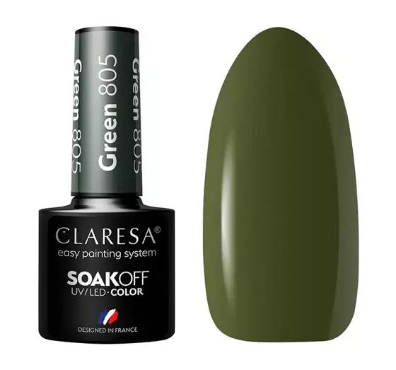 CLARESA SOAK OFF ГЕЛЬ-ЛАК GREEN 805 5Г