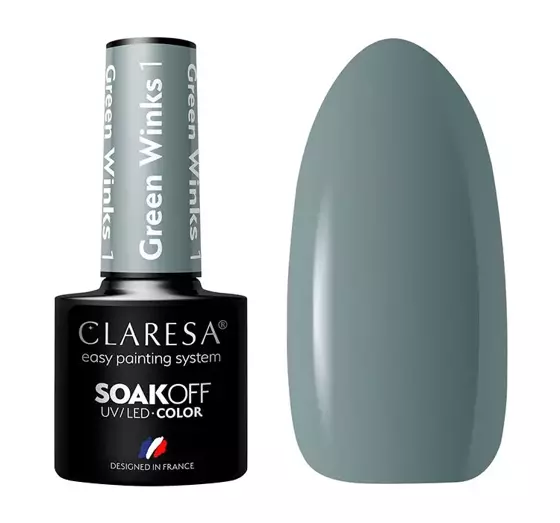 CLARESA SOAK OFF ГЕЛЬ-ЛАК GREEN WINKS 1 5Г