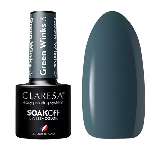 CLARESA SOAK OFF ГЕЛЬ-ЛАК GREEN WINKS 3 5Г