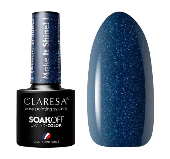 CLARESA SOAK OFF ГЕЛЬ-ЛАК MAKE IT SHINE 1 5Г