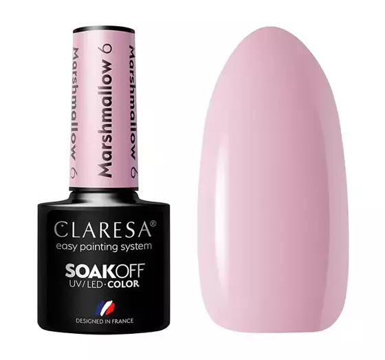 CLARESA SOAK OFF ГЕЛЬ-ЛАК MARSHMALLOW 6 5МЛ