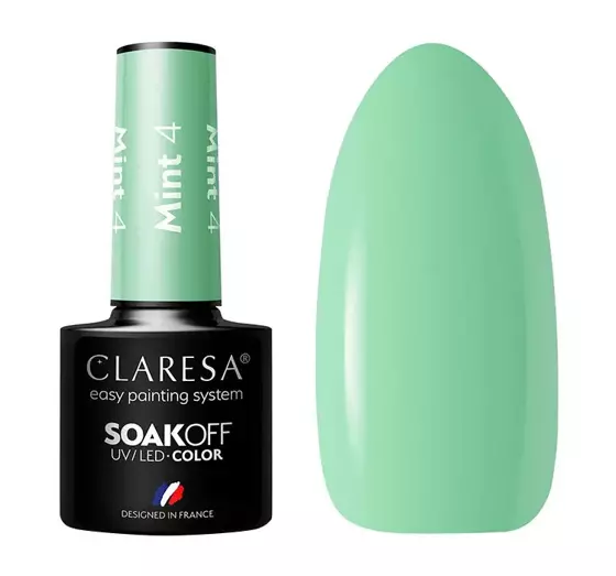 CLARESA SOAK OFF ГЕЛЬ-ЛАК MINT 4 5МЛ