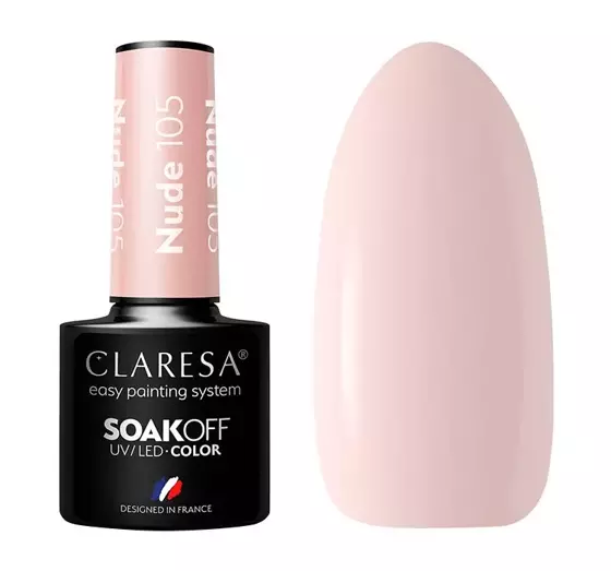 CLARESA SOAK OFF ГЕЛЬ-ЛАК NUDE 105 5Г