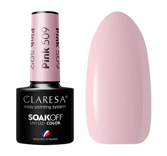 CLARESA SOAK OFF ГЕЛЬ-ЛАК PINK 509 5МЛ