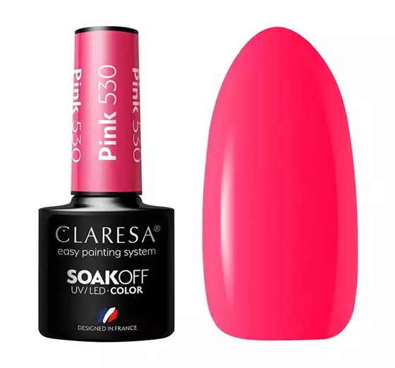 CLARESA SOAK OFF ГЕЛЬ-ЛАК PINK 530 5Г