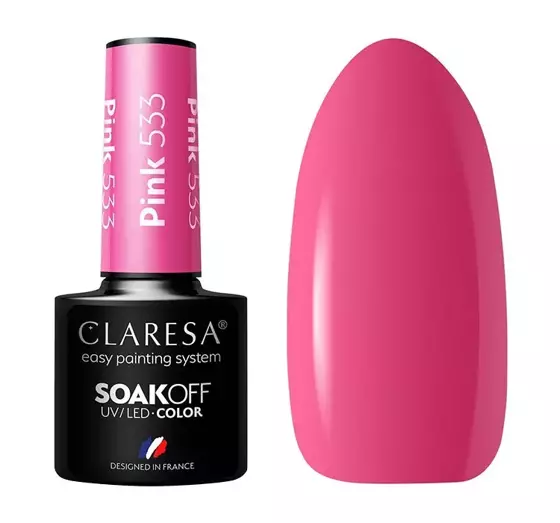 CLARESA SOAK OFF ГЕЛЬ-ЛАК PINK 533 5МЛ