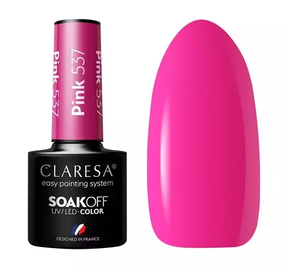 CLARESA SOAK OFF ГЕЛЬ-ЛАК PINK 537 5МЛ