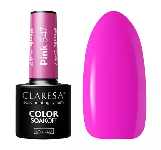 CLARESA SOAK OFF ГЕЛЬ-ЛАК PINK 547 5Г