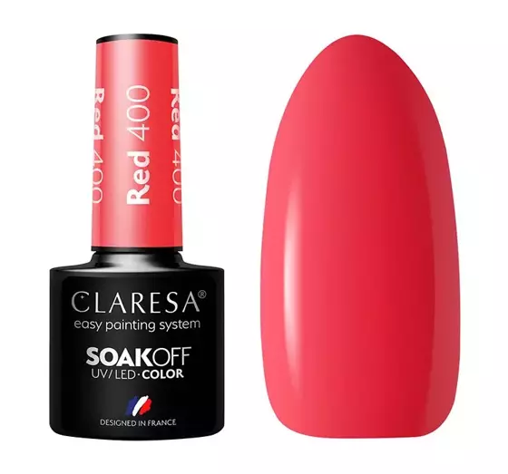 CLARESA SOAK OFF ГЕЛЬ-ЛАК RED 400  5Г