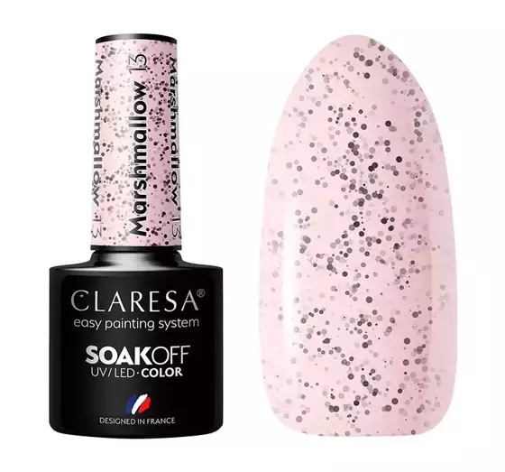 CLARESA SOAK OFF ГЕЛЬ-ЛАКMARSHMALLOW 13 5МЛ