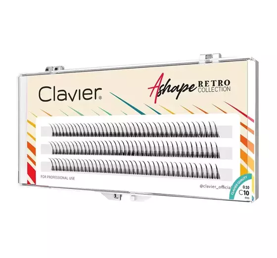 CLAVIER ASHAPE ПУЧКИ НАКЛАДНЫХ РЕСНИЦ 10MM ФОРМА C