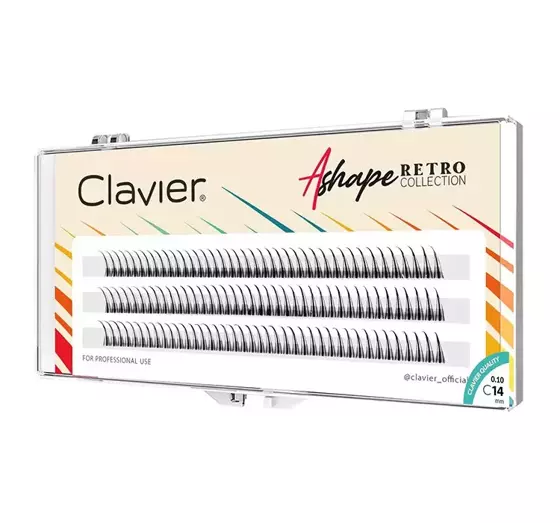 CLAVIER ASHAPE ПУЧКИ НАКЛАДНЫХ РЕСНИЦ 14MM ФОРМА C