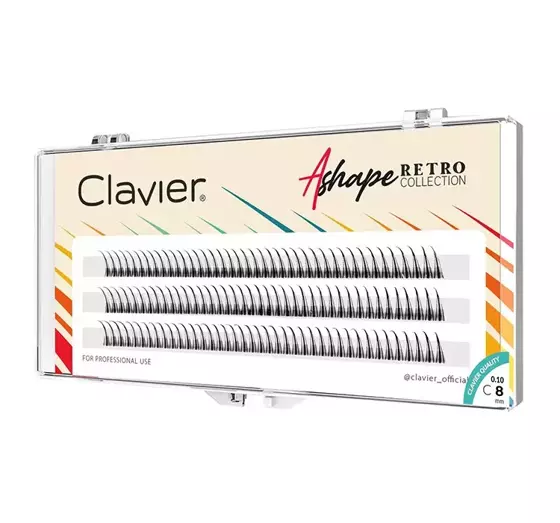 CLAVIER ASHAPE ПУЧКИ НАКЛАДНЫХ РЕСНИЦ 8MM ФОРМА C