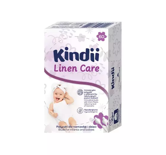 CLEANIC KINDII LINEN CARE ВАТНЫЕ ПАЛОЧКИ ДЛЯ ДЕТЕЙ И МЛАДЕНЦЕВ 60 ШТУК