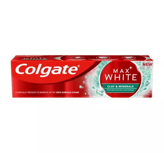 COLGATE MAX WHITE CLAY & MINERALS ГЛИНА И МИНЕРАЛЫ ЗУБНАЯ ПАСТА 75МЛ