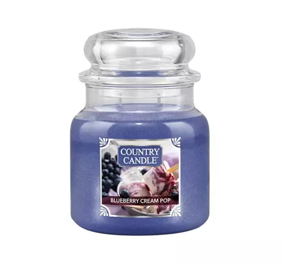 COUNTRY CANDLE АРОМАТИЧЕСКАЯ СВЕЧА MEDIUM BLUEBERRY CREAM POP 453Г