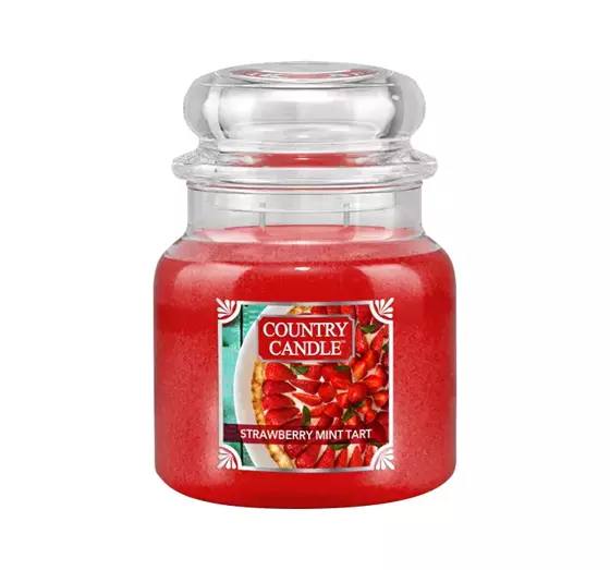 COUNTRY CANDLE АРОМАТИЧЕСКАЯ СВЕЧА MEDIUM STRAWBERRY MINT TART 453Г