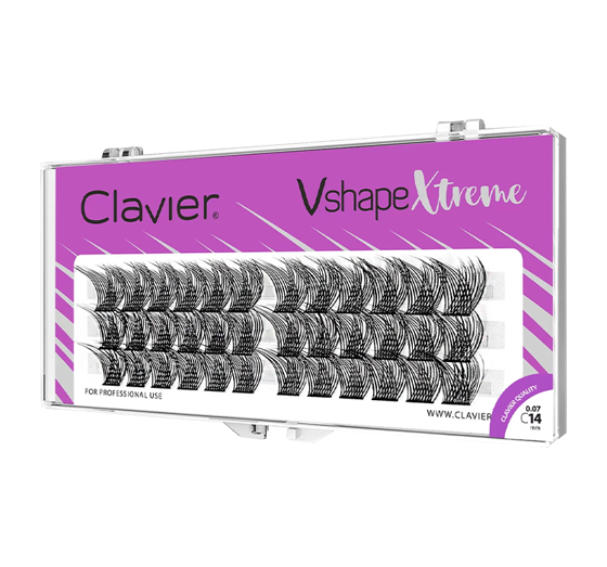 Clavier Vshape Xtreme пучки накладных ресниц тип C 14мм