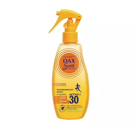 DAX SUN ACTIVE+ ПРОЗРАЧНЫЙ СПРЕЙ ДЛЯ ЗАГАРА SPF 30 200МЛ