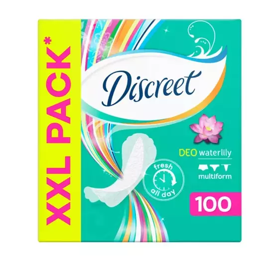 DISCREET DEO WATERLILY MULTIFORM ГИГИЕНИЧЕСКИЕ ПРОКЛАДКИ 100 ШТ